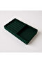 Dark Green Suede Drawer Jewelry Double Organizer Set | Ring, Earring and Necklace Organizer - 3