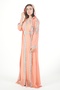 Belted embroidered kaftan dress