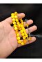 Special Round Sphere Cut Yellow Color Powder Amber Prayer Beads - 2