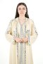 Belted embroidered kaftan dress - 4