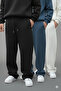 Set of 3 Unisex 3-Thread Thick Winter Fleece-Lined Baggy Sweatpants | Oversized Relaxed Fit Regular Waist