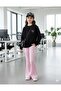 Girl Corded Fabric Fabric Flared Pants and Sweatshirt