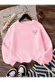 Girl Corded Fabric Fabric Flared Pants and Sweatshirt - 3