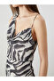 Esvab • Modern & Distinctive Draped Roba Collar Floral Chiffon Strap Dress - 3
