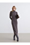 Quality Pieces from Çelebi Store Draped Roba Collar Gathered Dress