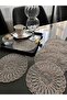 Set of 6 Stylish Coffee Side Presentation Guipure Tulle Napkins - 2