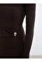 Esvab • Modern & Distinctive Zero Roba Collar Textured Gathered Dress - 3