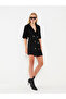 Jacket Collar Plain Short Sleeve Dress