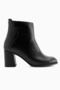 Eliza Genuine Leather Black Heeled Women's Boots - 3
