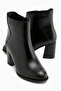Eliza Genuine Leather Black Heeled Women's Boots - 2