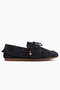 Rania Genuine Leather Navy Blue Women's Loafer Shoes - 3