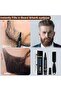 Beard Filling Pencil with Blending Brush Waterproof Sweatproof Long-Lasting ( Dark Brown) - 4