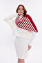 Women's Striped Soft Acrylic Triangle Scarf Winter - 4