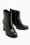 Eliza Genuine Leather Black Heeled Women's Boots - 5
