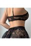 Lingerie Sets Women Sheer Mesh Mini Skirt with Suspenders Lace See Through - 3