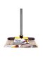 Broom for wooden floors & 3-parted handle