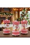 6 Pcs Vip Wooden Mini Pink Carousel Decorative Ornament Vip Christmas Gifts Christmas Tree Ornaments