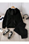 K-Pop Printed Hooded Combination Bottom Top Children's Tracksuit Set - 2