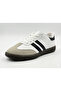 Retro Style White Beige Suede Toe Black Striped Classic Sneaker Shoes - 8