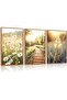 Set of 3 Abstract Minimalist Canvas Art 30x40cm Personalized Framed Wall art Paintings