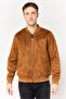 Men Solid Puffer Jacket, Brown