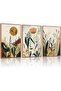 Set of 3 Abstract Minimalist Canvas Art 30x40cm Personalized Framed Wall art Paintings