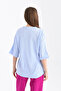 Women's Crew Neck Short Sleeve Heart Embroidered Knit Sweater 10164 - 6