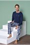 Men's Long Sleeve Henley Neck 100% Cotton Pajama Set