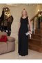 Women's Strappy Long Black Stylish Beach Dress - Black - 5