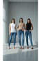 Premium Women's Lycra Stretchable Breathable Half Turtleneck Body with Standing Collar Body 3-Piece Set - 3