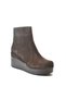 Mc.022 Genuine Leather Nubuck Platform High Wedge Heeled Women's Boots - 2