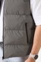 Men's Grey Water and Wind Resistant Puffer Vest Lightweight Mock Neck Everyday Wear Casual Style - 6