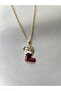 Christmas Themed Red Christmas Stocking (Boot) Figured Pendant – Stylish Design - Boxed Shipping - 2