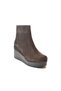 Mc.022 Genuine Leather Nubuck Platform High Wedge Heeled Women's Boots - 4