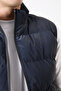 Men's Navy Blue Puffer Vest – Lightweight, Mock Neck , Everyday Use - 7