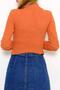 Women's Crop Cut Long Sleeve Stretch Fabric Knitwear Sweater - 8