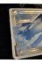 6 Pieces Silver Color Tray Silver Casting with Edges Coffee Tea Presentation Tray - 2