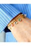 Avelin Adjustable Blue Stone Eye, Clover, Heart, Charm Clasp Bracelet - 2