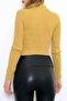 Women's Crop Cut Long Sleeve Stretch Fabric Knitwear Sweater - 6