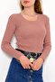 Women's Crop Cut Long Sleeve Stretch Fabric Knitwear Sweater - 7