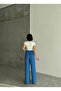 Blue Elastic Wide Leg Trousers - 3374 - 7