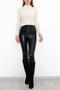 Women's Crop Cut Long Sleeve Stretch Fabric Knitwear Sweater - 2