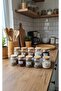10-Piece Glass Spice Jar Set with Vacuum Bamboo Lids - 3