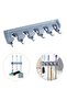 Wall Mounted ABS Mop And Broom Holder Grey - 3