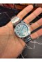 Men's Wristwatch – Silver Steel Case – Silver Steel Band – Turquoise Dial - 7