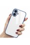 Apple iPhone 17 Compatible Case with Camera Lens Protection, Colored Edges, Transparent, Slim, Soft Design Case