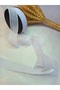 White Linen Ribbon Nopeli̇ Linen Ribbon 20 Mt 2.5cm - 3