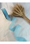 Turquoise Blue Linen Ribbon Nopeli̇ Linen Ribbon 20 Mt 2.5cm - 3