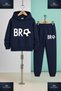 Children's Unisex'Bro Top White' 3-Piece Hooded Tracksuit Set - 4