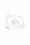 Round Metal Tray with Wooden Handles, Serving and Presentation Tray 26 cm - 7